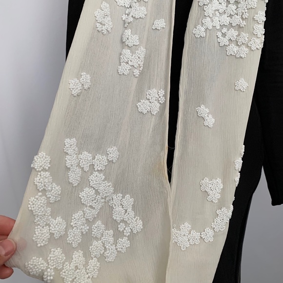 Club Monaco Beaded Silk Infinity Scarf - Picture 4 of 6